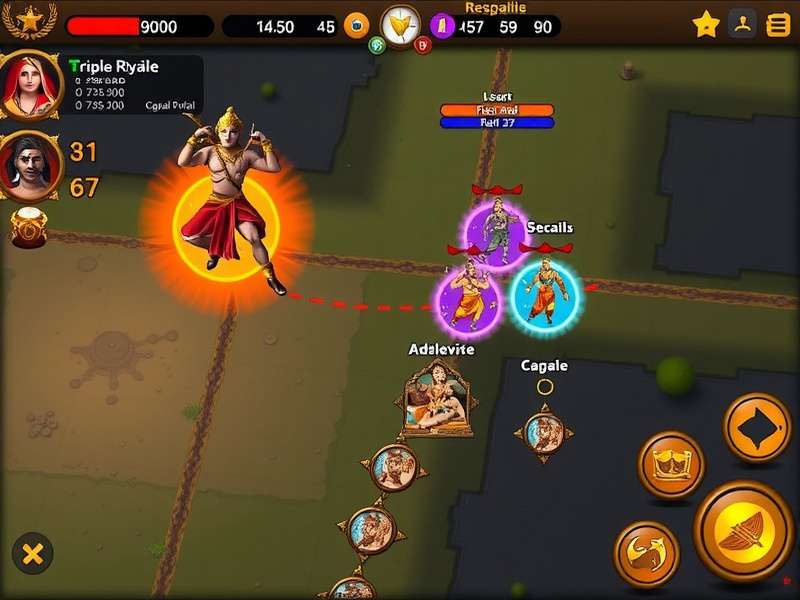 Drupada S Triumph gameplay screenshot showing strategic battle